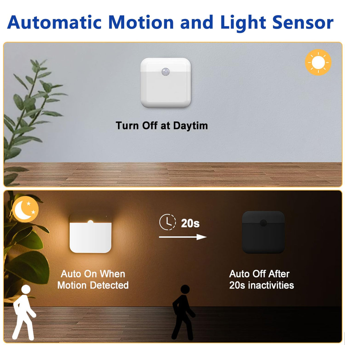 LAIDOLAILA warm glow night light ideal for cabins and hallways.