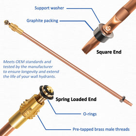 LAIKOU 123-0095 stem assembly easy installation with pre-tapped brass threads