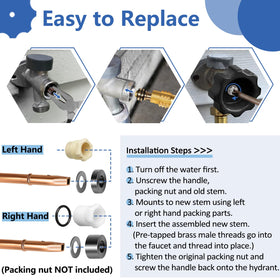 LAIKOU 123-0095 stem assembly square-end washer supports secure mounting