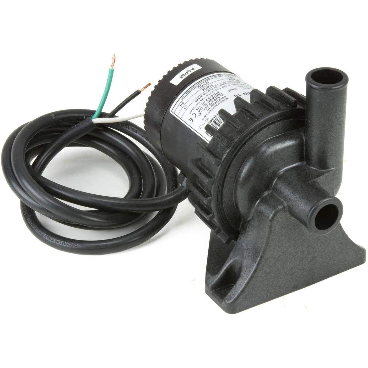 Laing Watkins E5 front view pump for low-flow hot tub circulation improves water clarity.