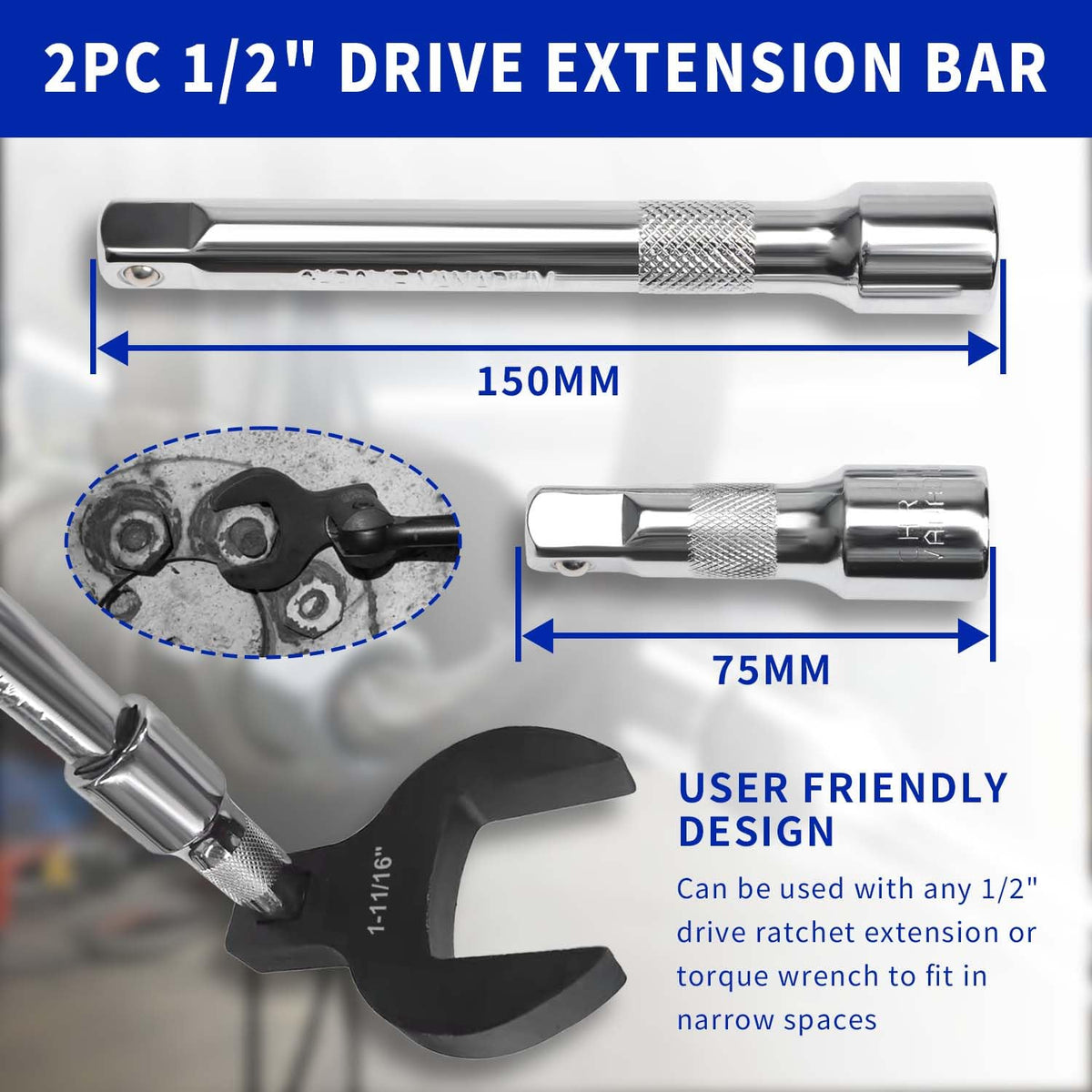 Wrenches neatly organized in the included storage case.