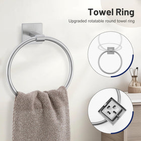 Lairuier double towel hooks keep towels organized and off surfaces.