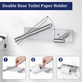 Lairuier adhesive installation option keeps surfaces intact without drilling.