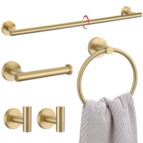 Lairuier brushed gold 23.6-inch towel bar for a sleek, organized bathroom