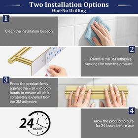 Lairuier brushed gold rust-resistant holder designed for humid bathroom conditions
