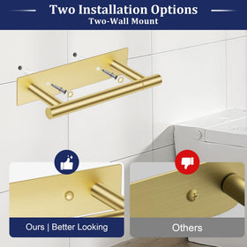 Lairuier brushed gold weighted-base holder prevents tipping during use