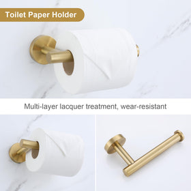 Lairuier brushed gold towel ring adds tidy, stylish detail