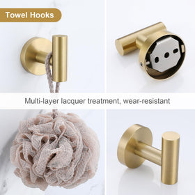 Lairuier brushed gold wall-mounted hardware set saves space and effort