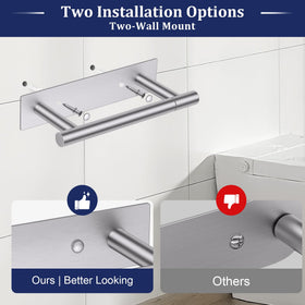 Lairuier double post pivoting design keeps rolls accessible yet tucked away.