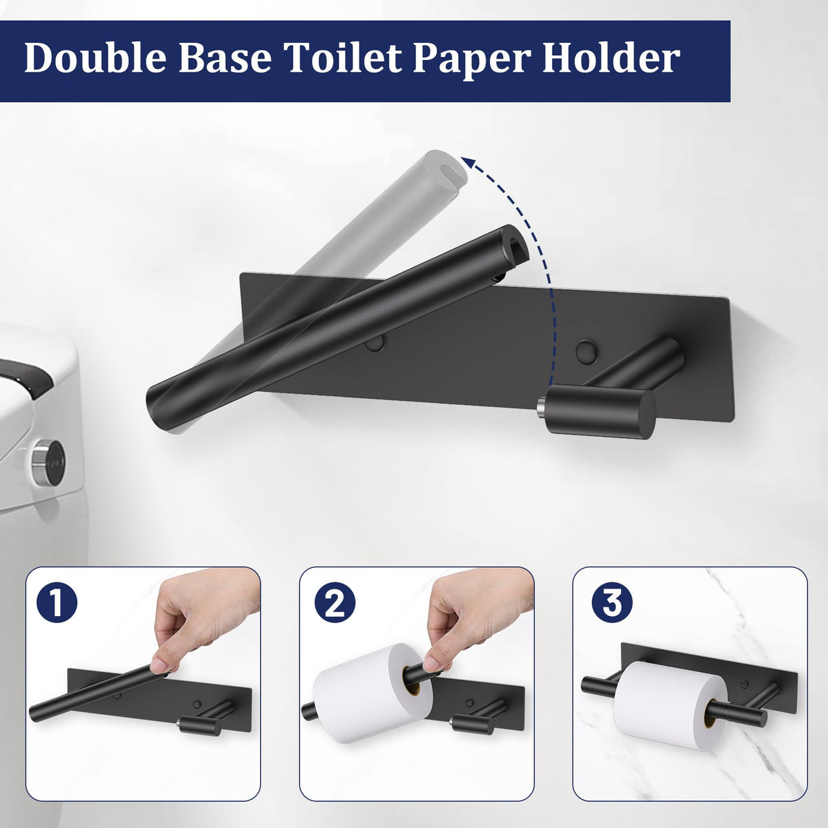 Lairuier screw-mount setup ensuring secure hold in busy bathrooms
