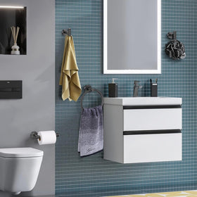 Premium 304 stainless steel resists rust for lasting bathroom hardware.