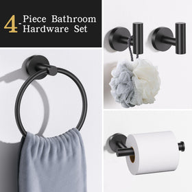 Lairuier towel ring adds a clean line for easy towel access.