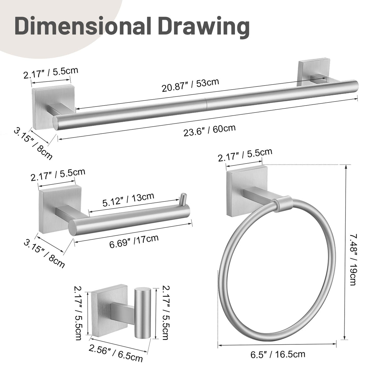 Lairuier SUS304 stainless steel resists humidity and corrosion in bathrooms.