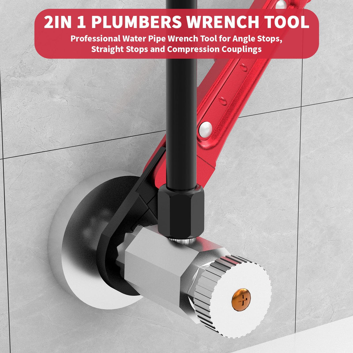LAISGOO threaded drive socket protects chrome finishes during installation.