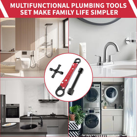LAISGOO compact wrench profile fits behind toilets and under sinks.