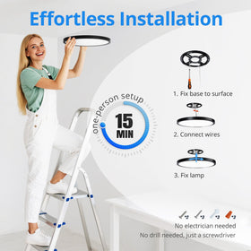 Laiyidia 0.72-inch profile flush mount blends seamlessly with ceilings.