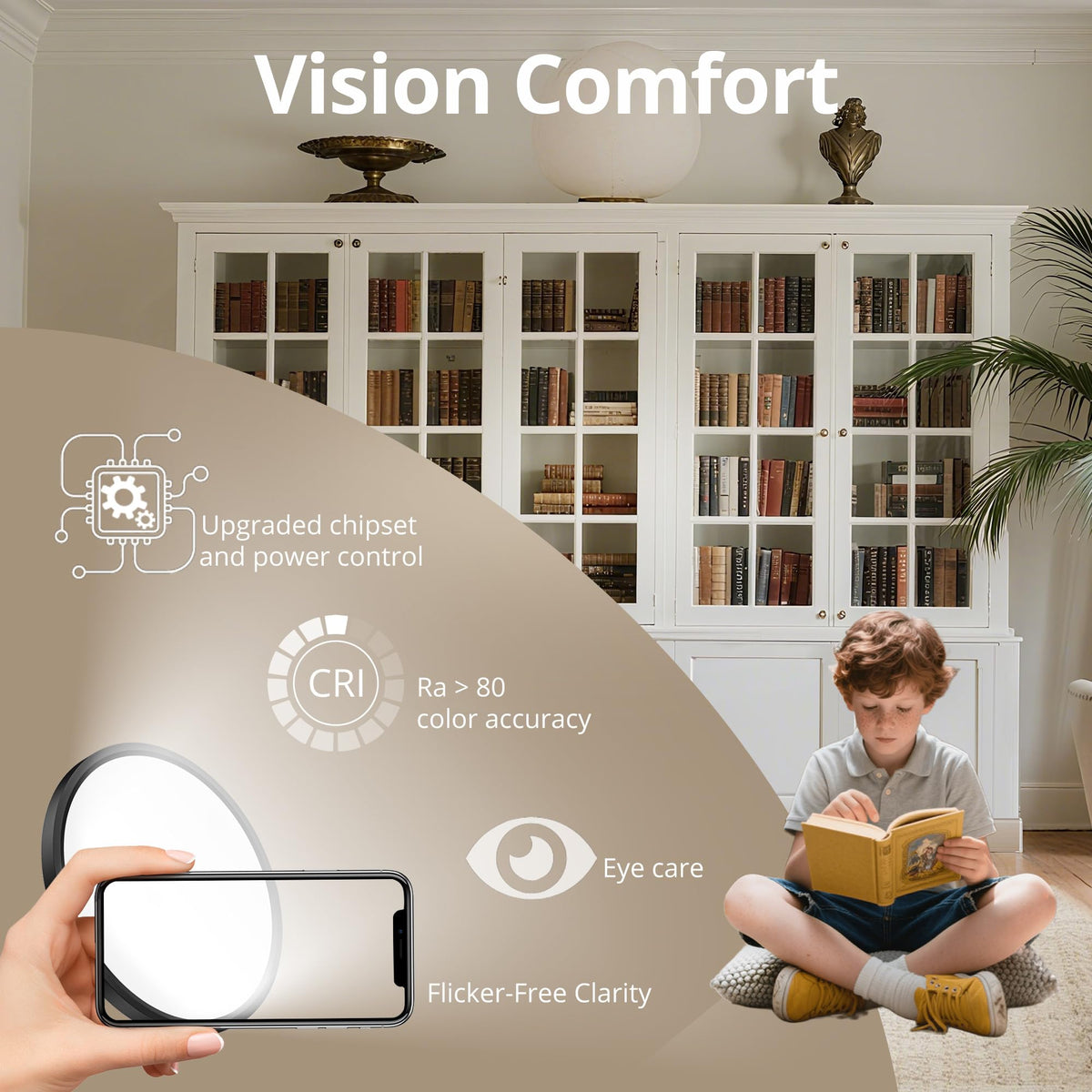 Laiyidia 50,000-hour lifespan with a 5-year warranty and durability.