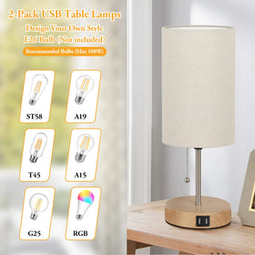 Lakumu desk lamp with oak metal base for modern spaces