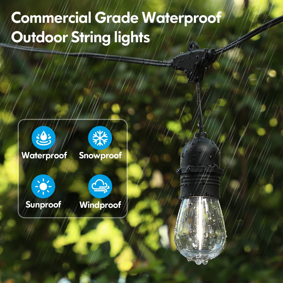 Close-up of Lakumu 5000K daylight LED bulbs showcasing a filament-style look