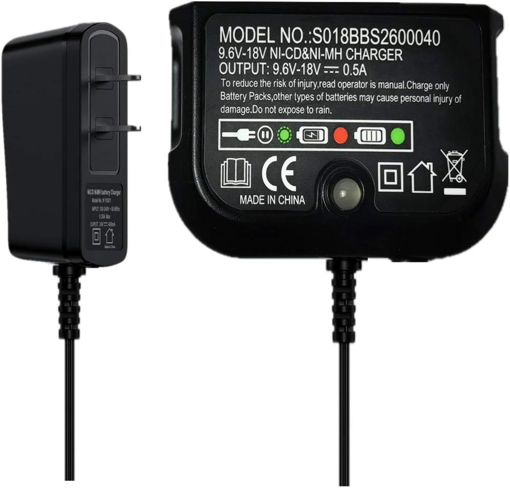 LALAFO BD 18V charger compatible with NiCad/NiMh packs, compact and efficient charging