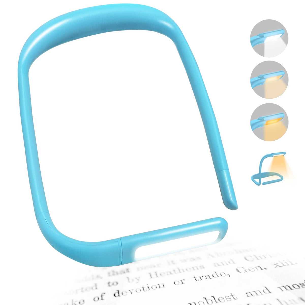 LALAKU LED neck book light tilting head for precise bedside illumination