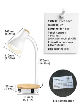 LALISU dorm room compact lamp for small spaces