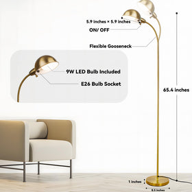 LALISU floor lamp stands tall at 64.5 inches for versatile placement