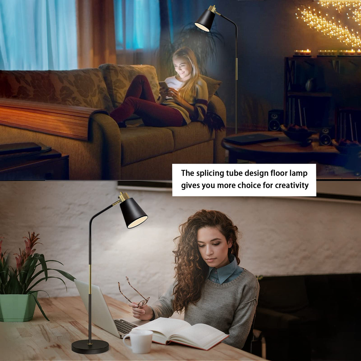 LALISU floor lamp downlight ideal for comfortable reading.