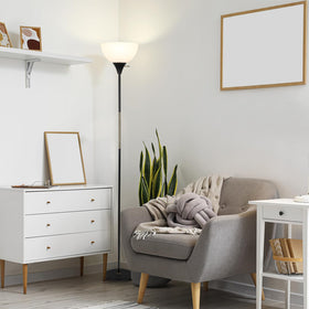 LALISU floor lamp easy assembly with stable weighted base