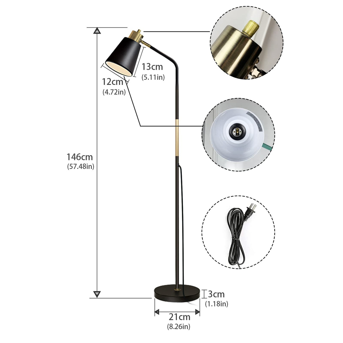 LALISU floor lamp ETL-certified for reliable safety.