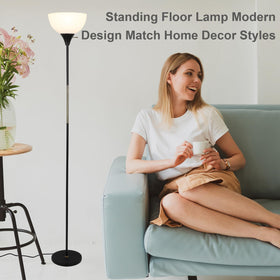 LALISU floor lamp modern-industrial shade adds contemporary style