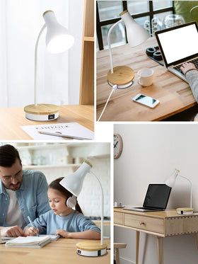 LALISU study and office desk setup with versatile lighting