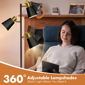 LALISU Tree Floor Lamp with color temperature settings for ambiance customization.