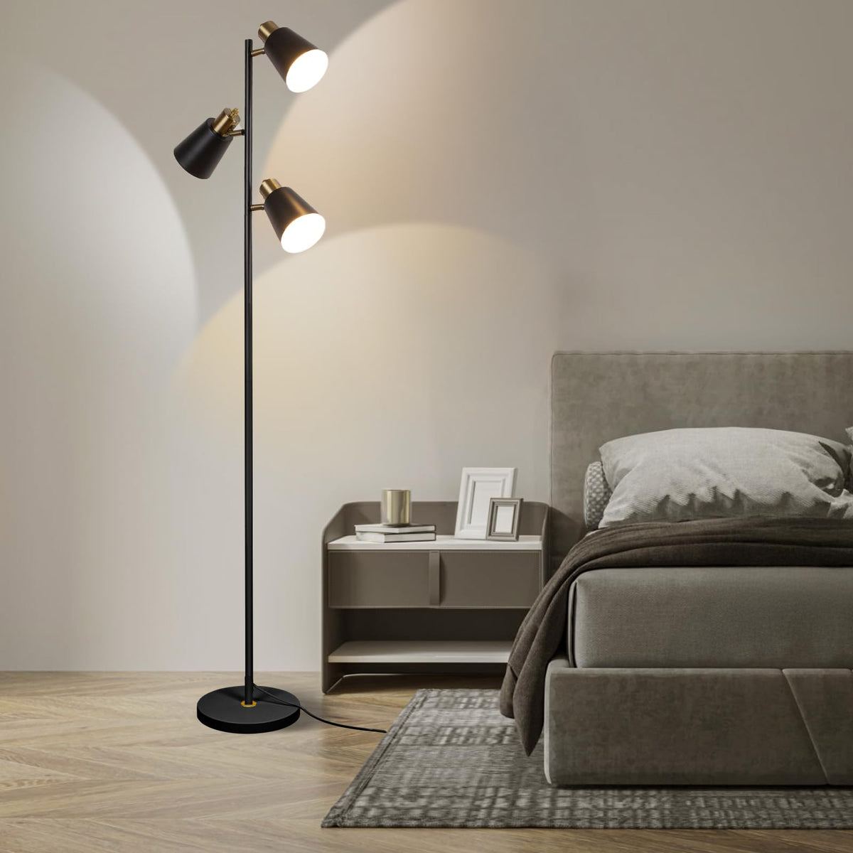LALISU Tree Floor Lamp stable base and tall height for steady overhead lighting.