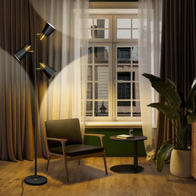 LALISU Tree Floor Lamp featuring three heads for versatile lighting control.