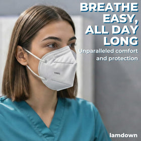 Lamdown KN95 mask white pack ready for daily use.