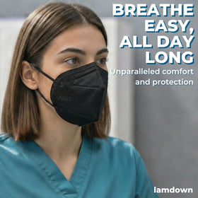 Lamdown KN95 masks tight seal to minimize gaps and improve coverage