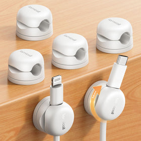Lamicall rotatable cord clip with 1s lock for desk organization