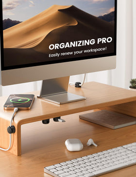 Lamicall 8mm cable-slot organizer fits wide wires for a clutter-free setup
