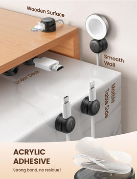 Lamicall compact cord clip fits tight spaces for neat desks and nightstands