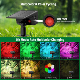LAMKEEP Solar Spot Light RGB modes button for color options