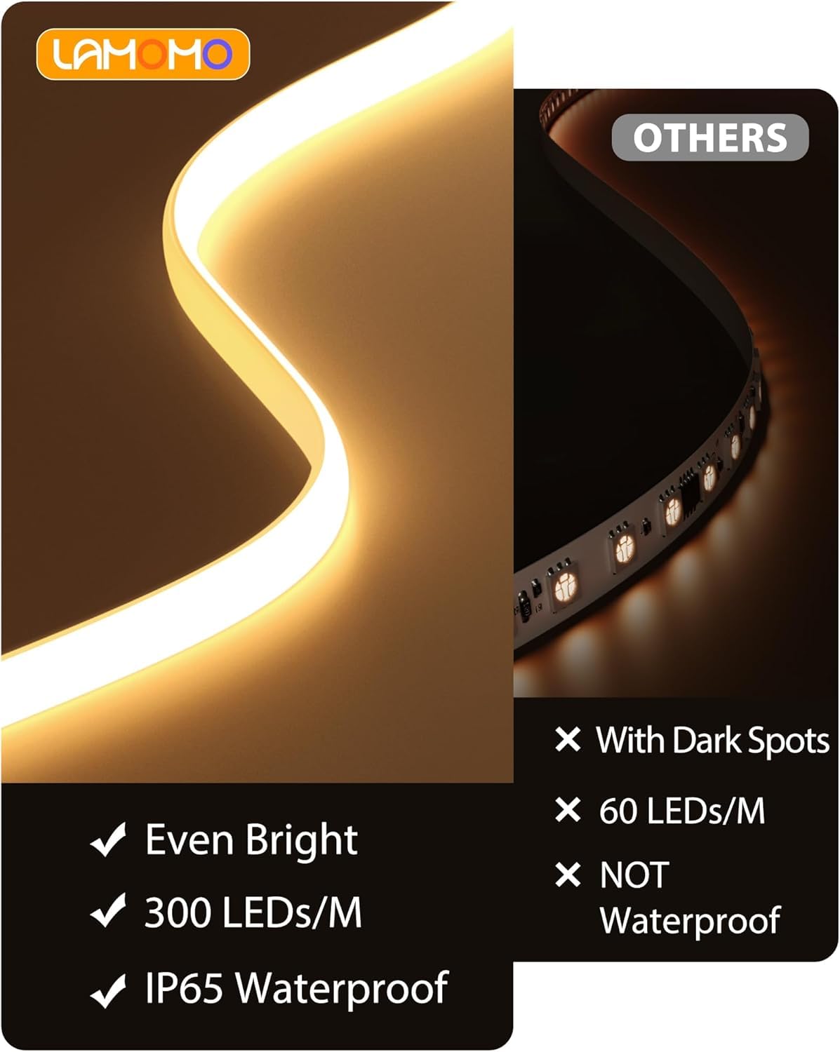 Ideal for cabinets, shelves, and ambient mood lighting