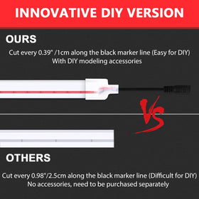 Lamomo cuttable neon strip 1 cm red for easy DIY signs.