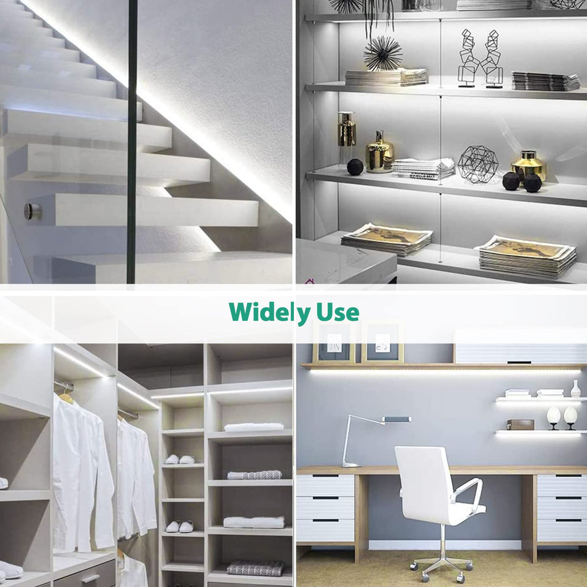 Lamomo ambient lighting for kitchen vanity, creating soft, even glow.