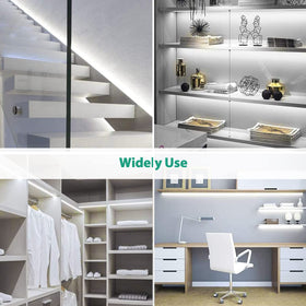 Lamomo ambient lighting for kitchen vanity, creating soft, even glow.