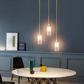 Lamp Yu clear glass shade 3.9-inch diameter showcases bulb detail for chandeliers.