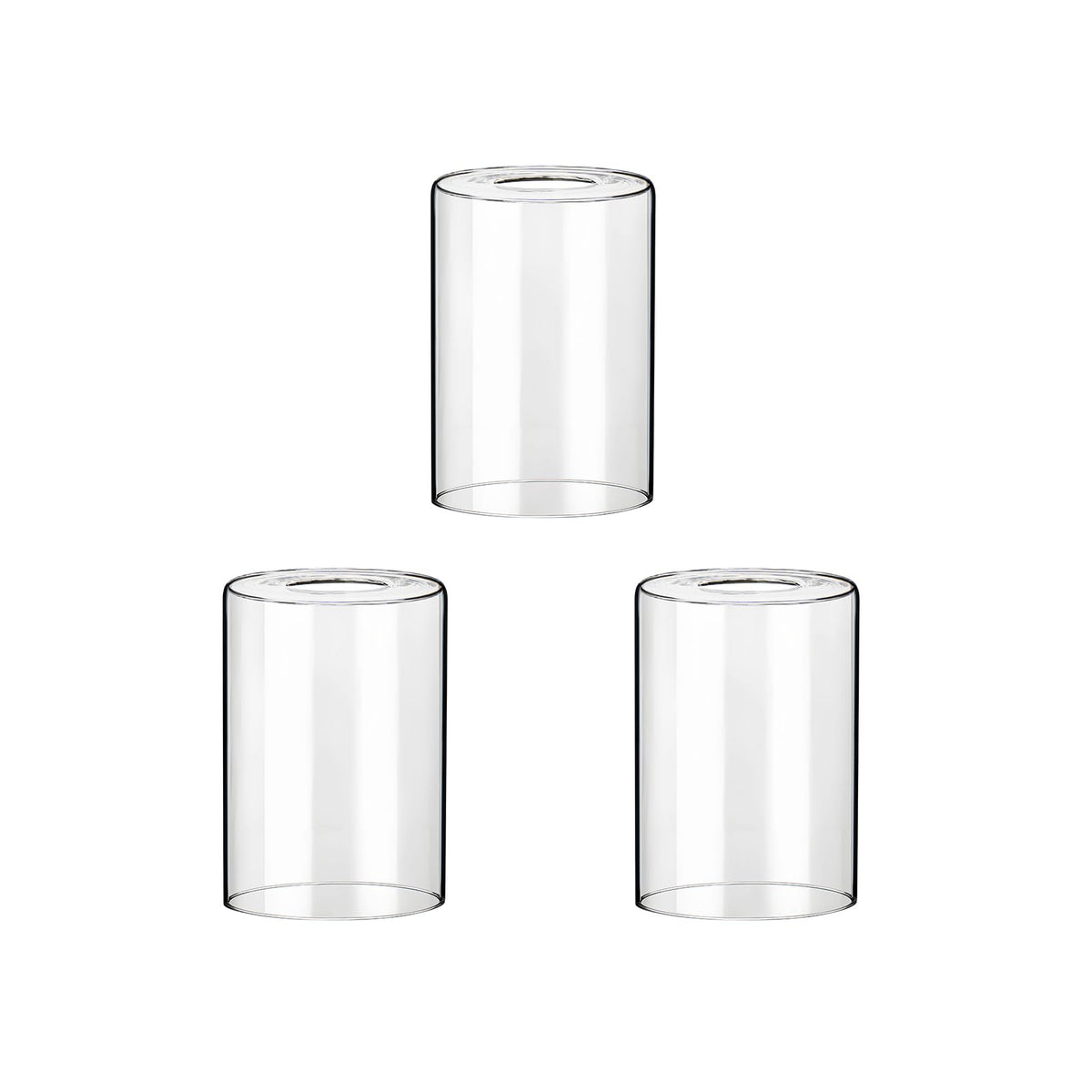 Lamp Yu clear glass shade 5.5-inch height enhances ambient lighting for living rooms.