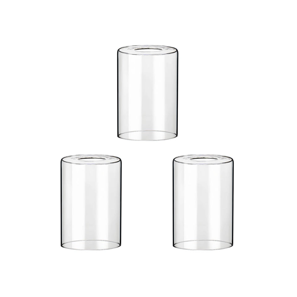 Lamp Yu clear glass shade 5.5-inch height enhances ambient lighting for living rooms.