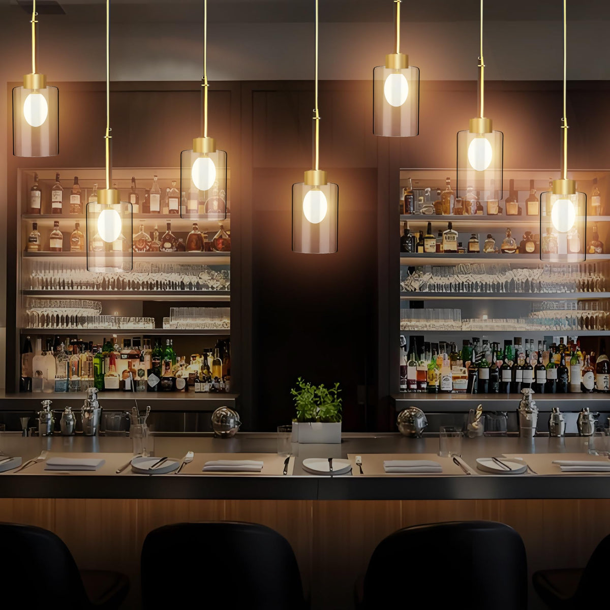 Lamp Yu clear glass shade with 1.65-inch fitter fits many fixtures safely.