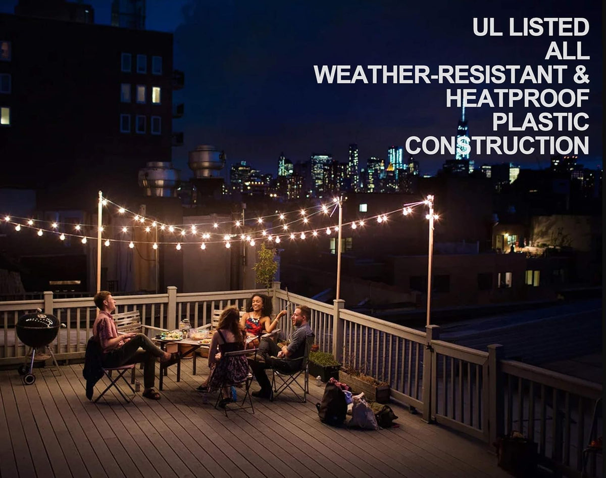 Lampat ideal for indoor-outdoor lighting with safe UL-listed sockets